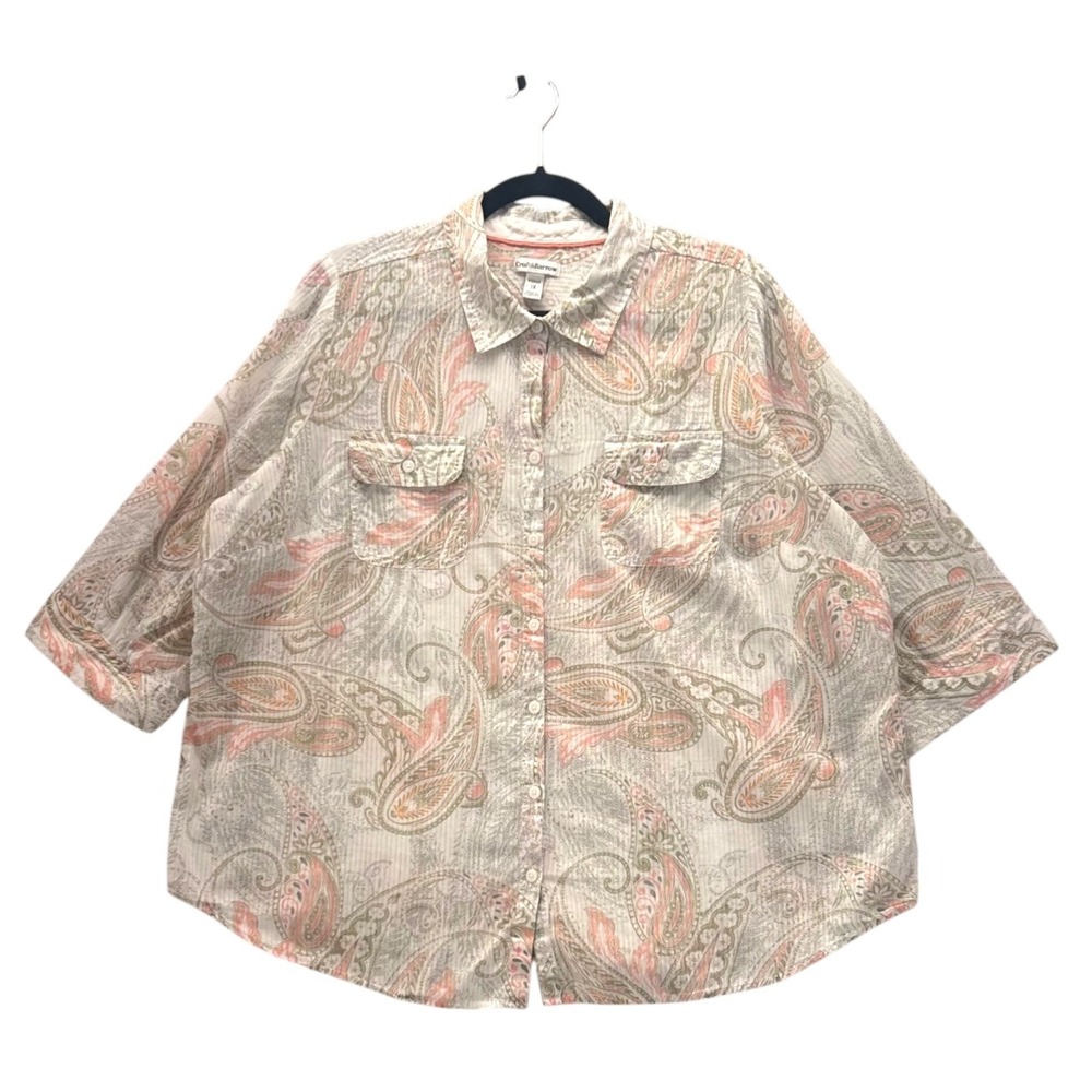 Croft‎ & Barrow Button Up Off White 1X